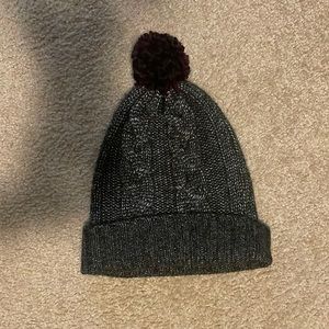 Beany with cute puff ball